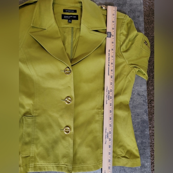 Jones New York Suit Separates Jacket Medium Green Gold - Picture 5 of 8